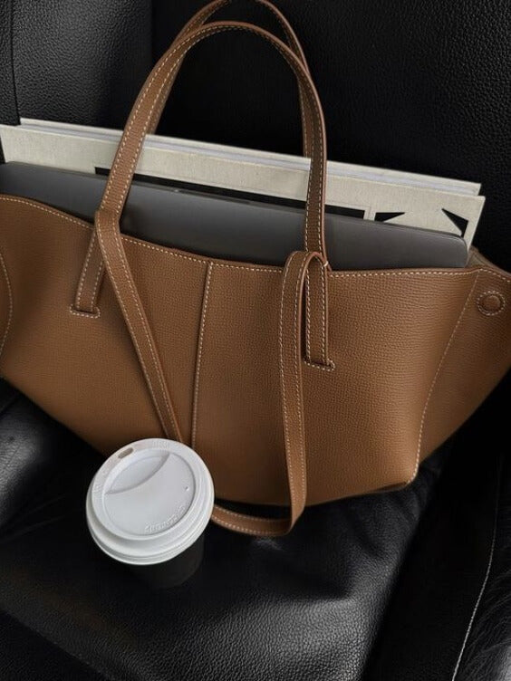 Borsa Tote Donna in Pelle Grande con Tracolla Stile Quotidiano