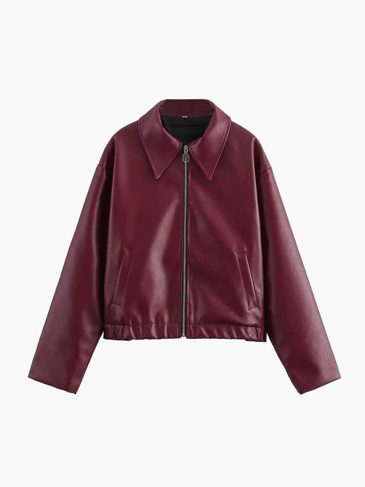 Giacca Donna in Pelle Classica Vestibilità Regular - Vesarelli