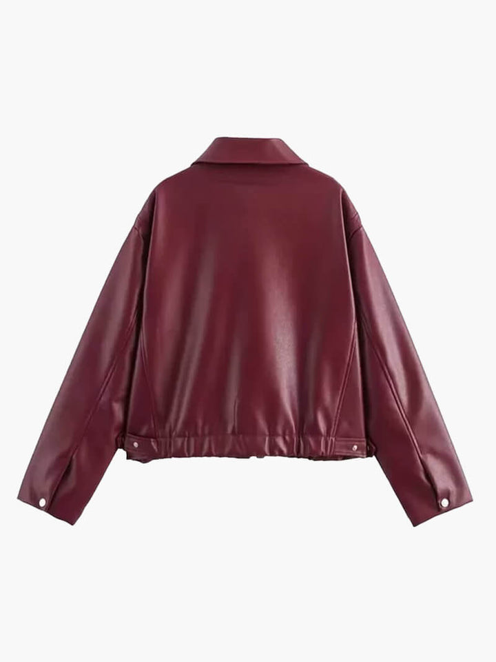Giacca Donna in Pelle Classica Vestibilità Regular - Vesarelli
