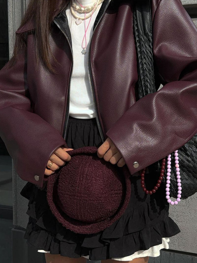 Giacca Donna in Pelle Classica Vestibilità Regular - Vesarelli