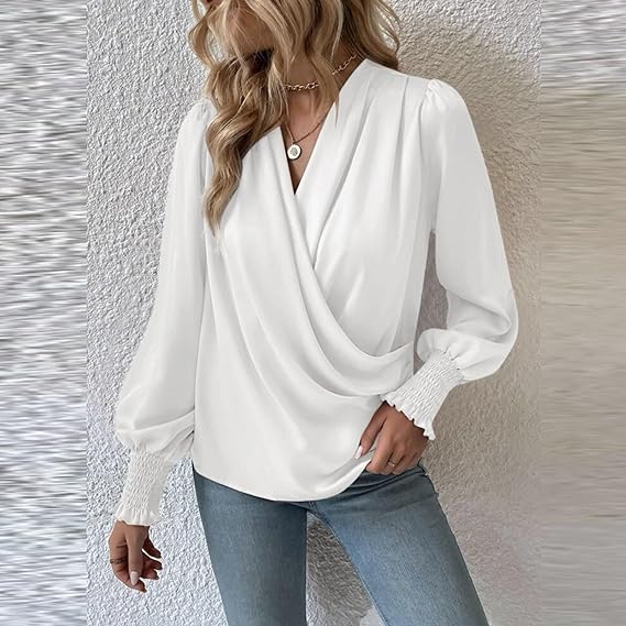 Blusa Donna Autunnale Tessuto Leggero Elegante - Vesarelli