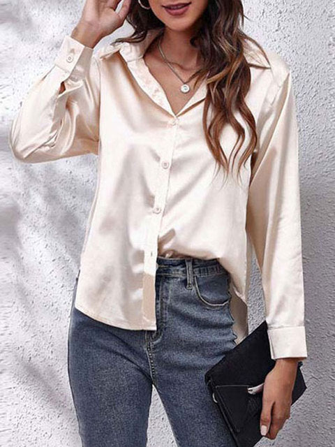Camicia Donna in Raso Taglio Fluido Elegante - Vesarelli