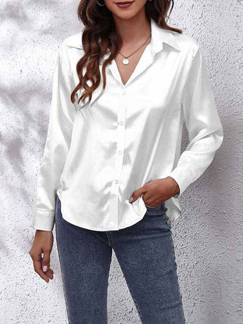 Sofia | Elegante e Versatile Camicia in Raso per Donne 12
