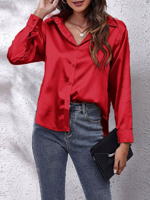 Sofia | Elegante e Versatile Camicia in Raso per Donne 15