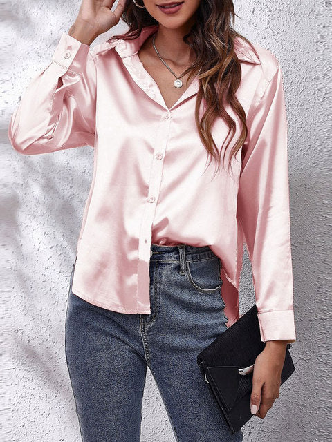 Sofia | Elegante e Versatile Camicia in Raso per Donne 16