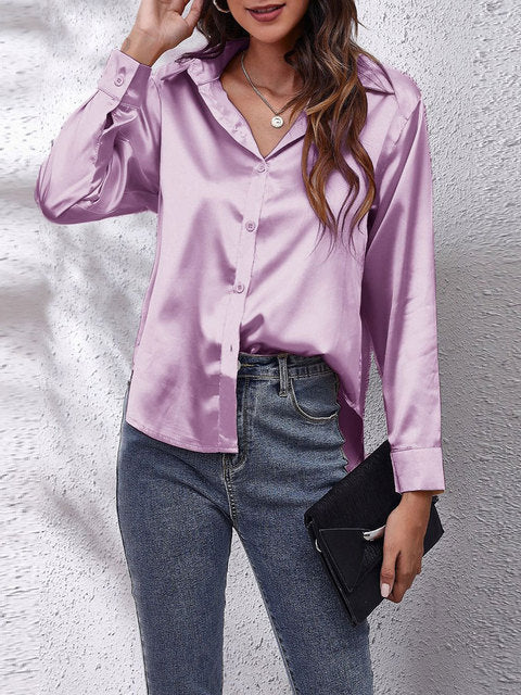 Sofia | Elegante e Versatile Camicia in Raso per Donne 4