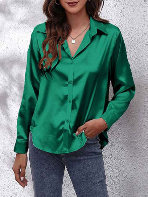 Sofia | Elegante e Versatile Camicia in Raso per Donne 7