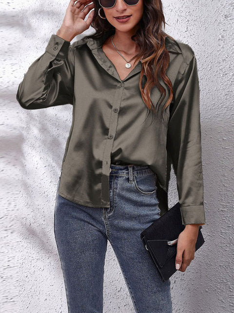 Sofia | Elegante e Versatile Camicia in Raso per Donne 9