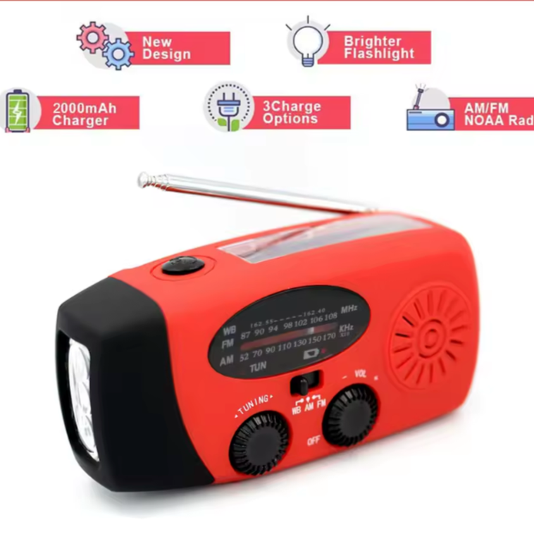 SolarWave | Radio di emergenza a manovella alimentata ad energia solare per uso esterno 2