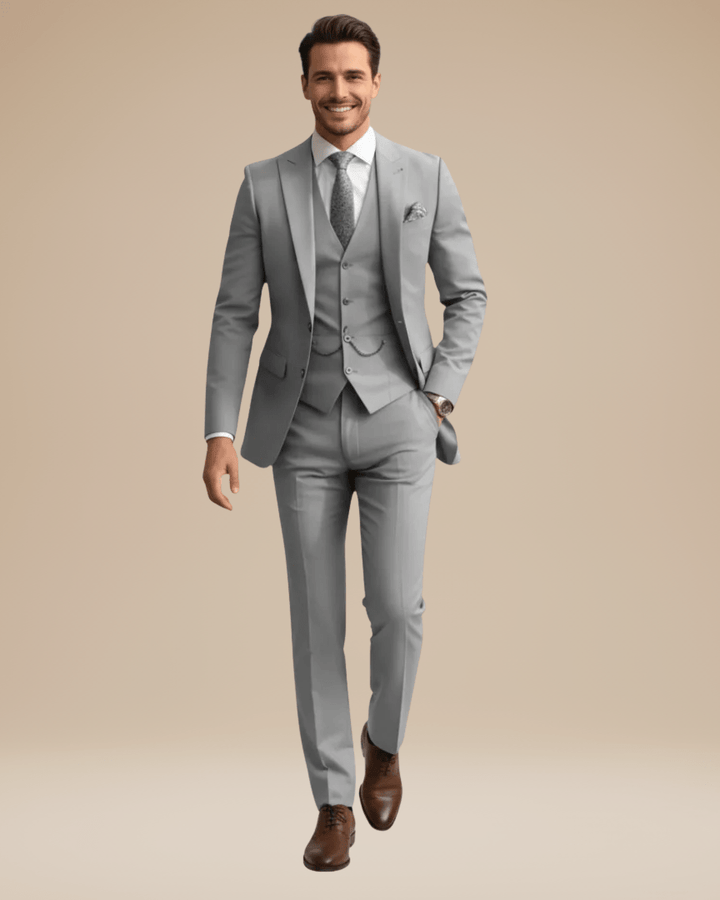 Sorev | Abito Tre Pezzi Uomo Slim Fit Revers a Punta 7