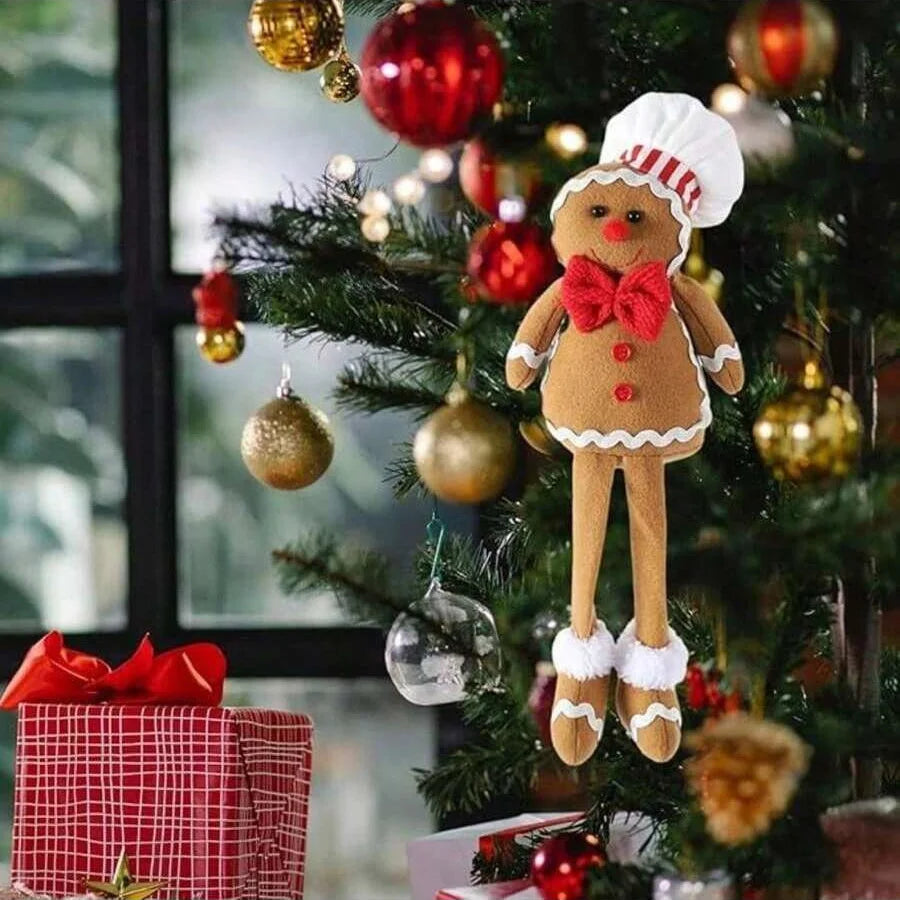 Decorazione Natalizia Gnomi Peluche Morbido Pan di Zenzero - Vesarelli