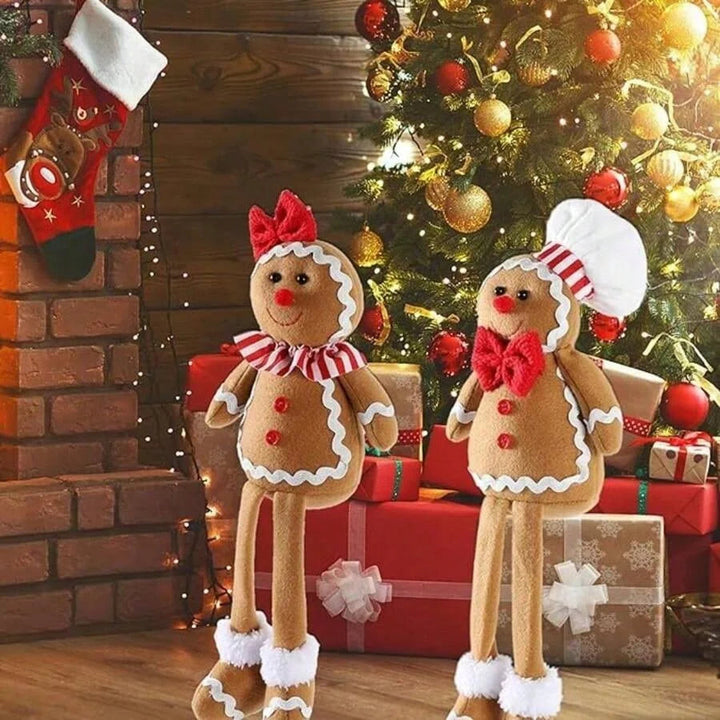 Splendore di pan di zenzero | Decorazione natalizia a forma di gnomo di peluche morbido 1