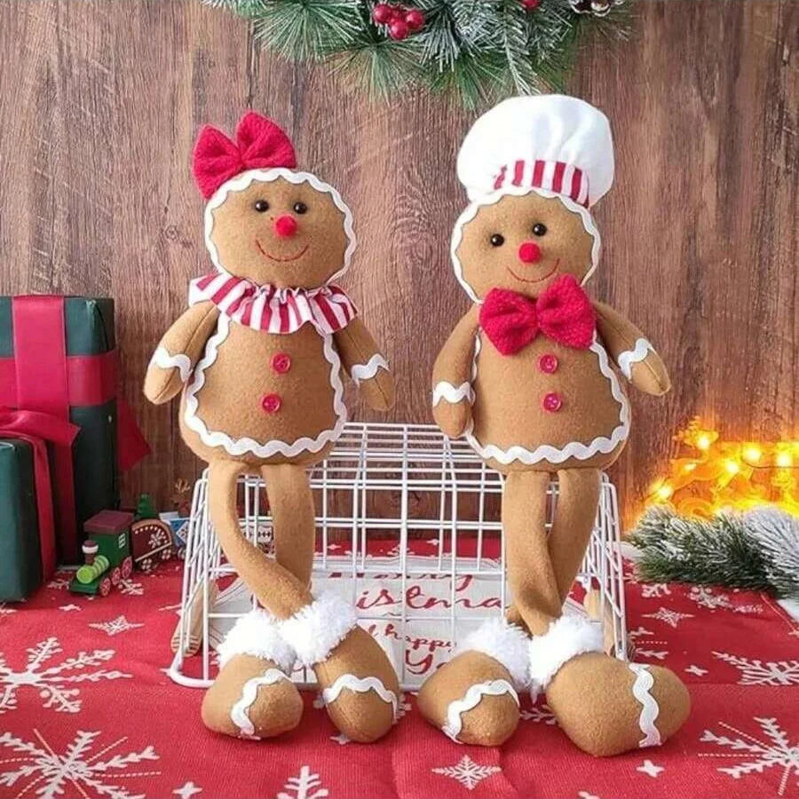 Splendore di pan di zenzero | Decorazione natalizia a forma di gnomo di peluche morbido 2