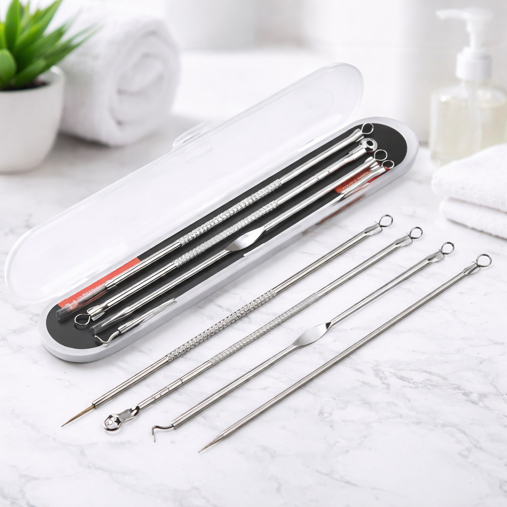 Set Professionale Rimuovi Punti Acne Acciaio Inox Unisex