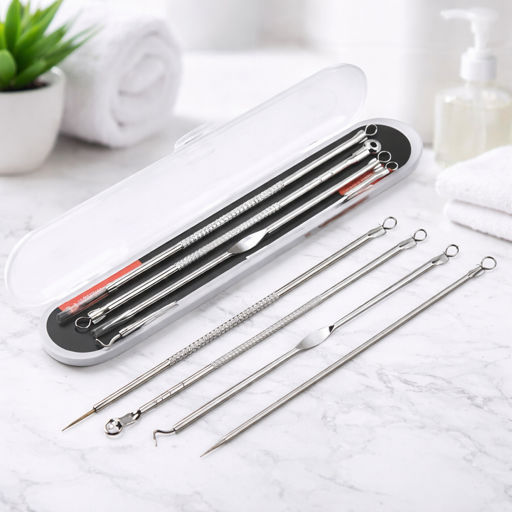 Set Professionale Rimuovi Punti Acne Acciaio Inox Unisex