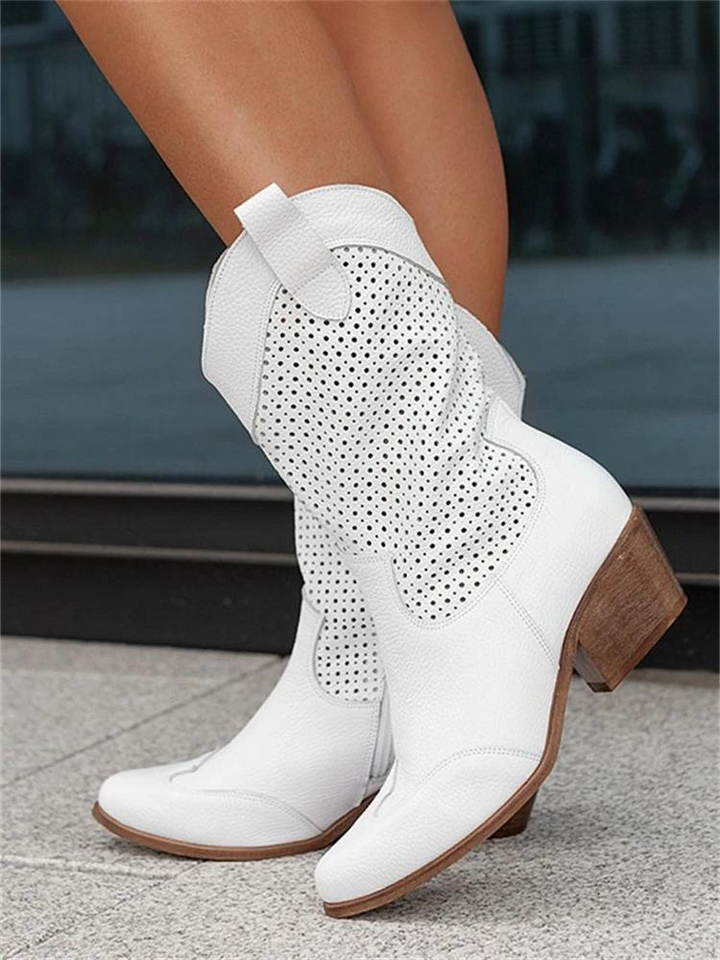 Stivali Cowboy Donna Classici Traspiranti Stagione Autunnale - Vesarelli