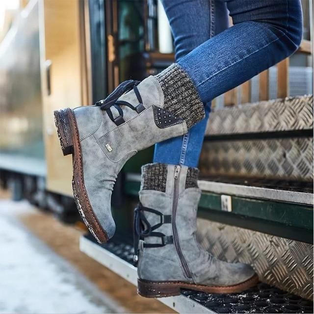 Stivali invernali con tacco basso da donna | Design comodo e caldo 5