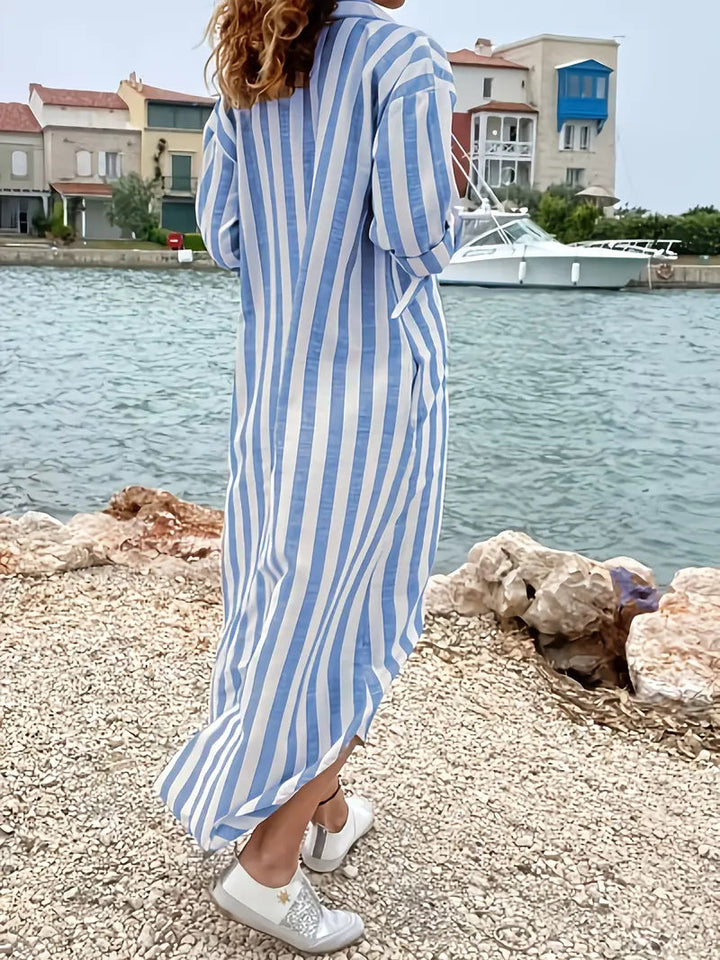Abito Chemisier Donna Lungo Cotone Casual