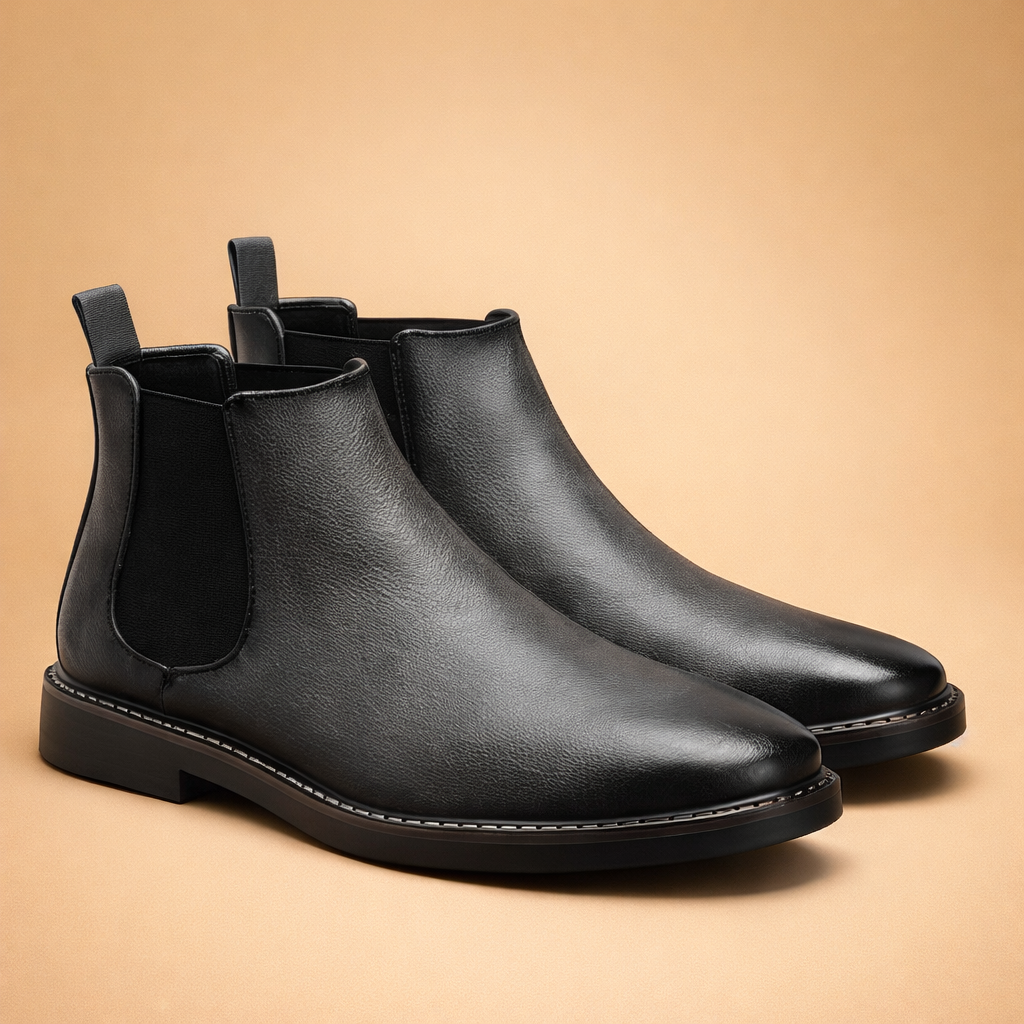 Stivaletti Chelsea Uomo Classici Slip-On in Pelle