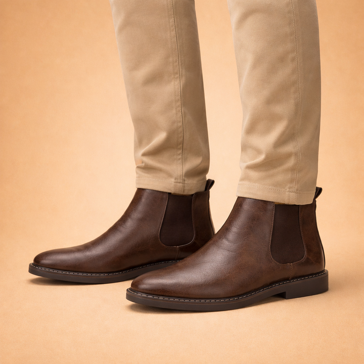 Stivaletti Chelsea Uomo Slip-On Classici in Pelle