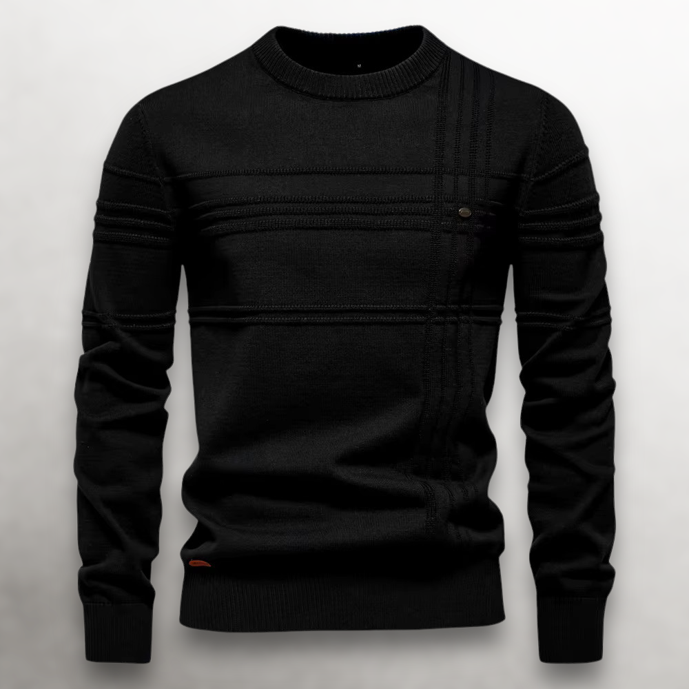 Maglione Uomo Classico Strutturato Vestibilità Regolare