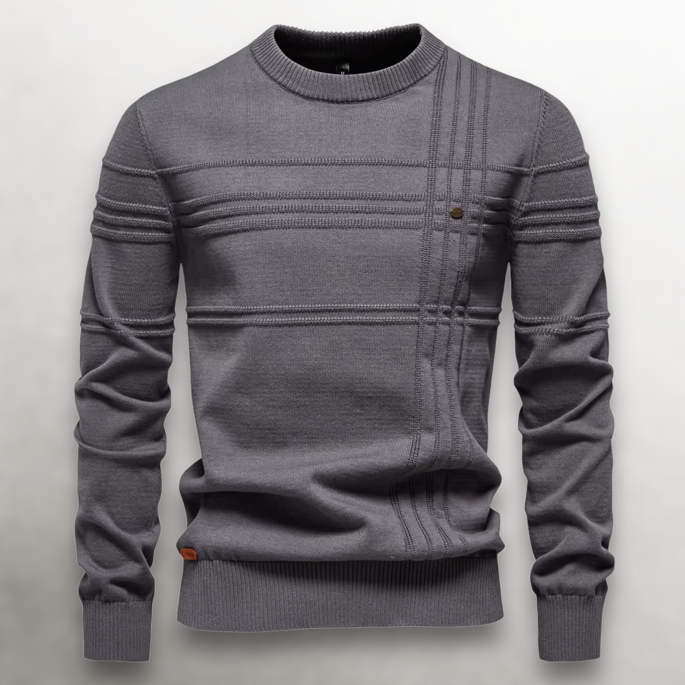 Maglione Uomo Classico Strutturato Vestibilità Regolare