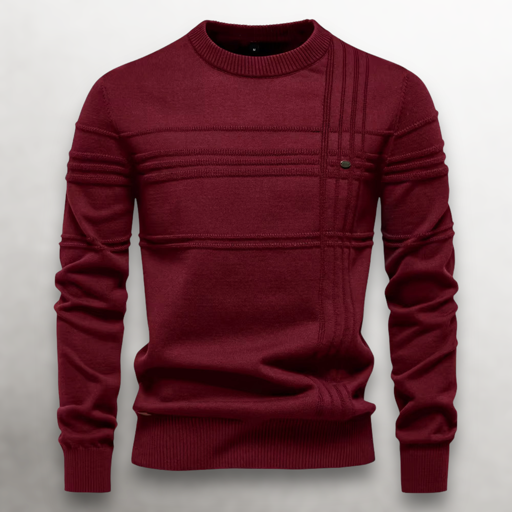 Maglione Uomo Classico Strutturato Vestibilità Regolare