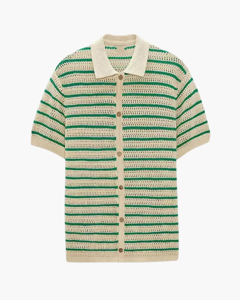 Camicia Uomo Tricot Bottoni Comfort Traspirante - Vesarelli