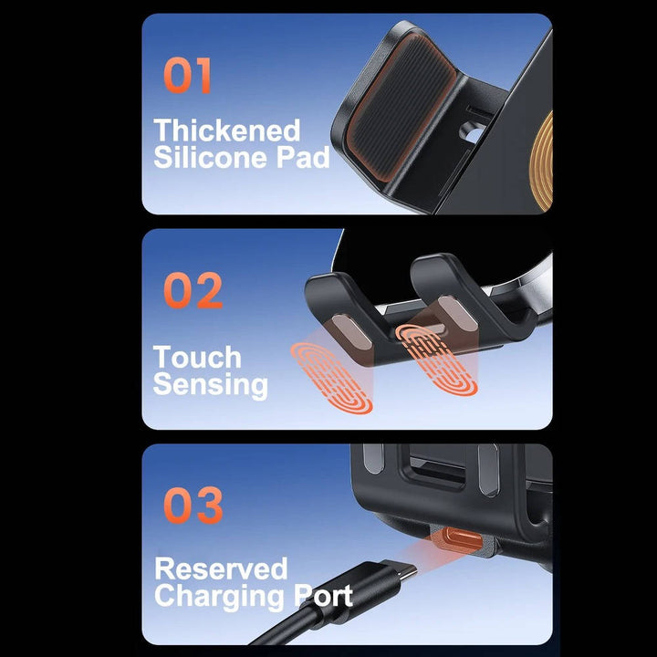 Supporto per telefono con caricabatterie wireless per auto 4