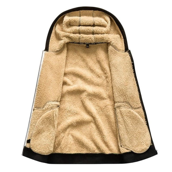 Cappotto per cani invernale, interno in pile beige, esterno nero, caldo e impermeabile, ideale per passeggiate, taglia media.