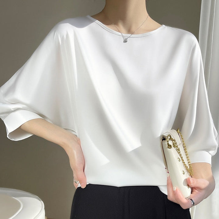 T-Shirt Larga Satinato Donna | Vestibilità Ampia & Comfort Fresco