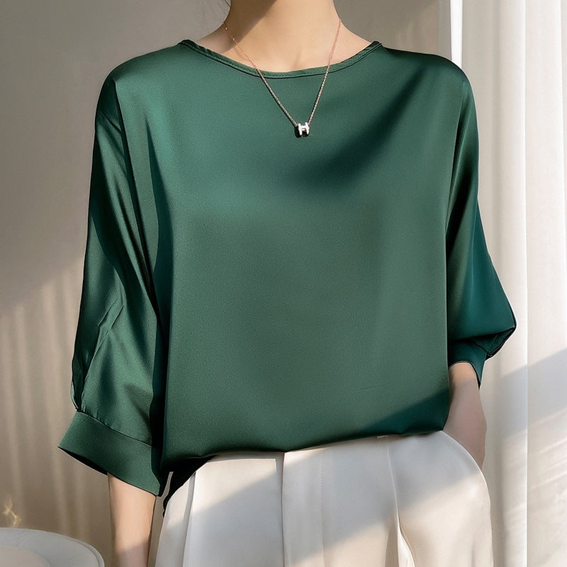 T-Shirt Larga Satinato Donna | Vestibilità Ampia & Comfort Fresco