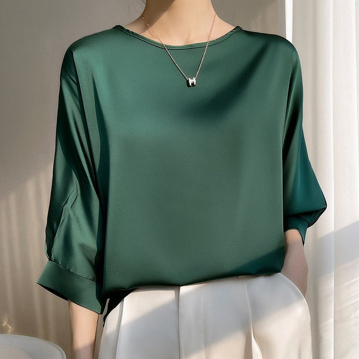 T-Shirt Larga Satinato Donna | Vestibilità Ampia & Comfort Fresco
