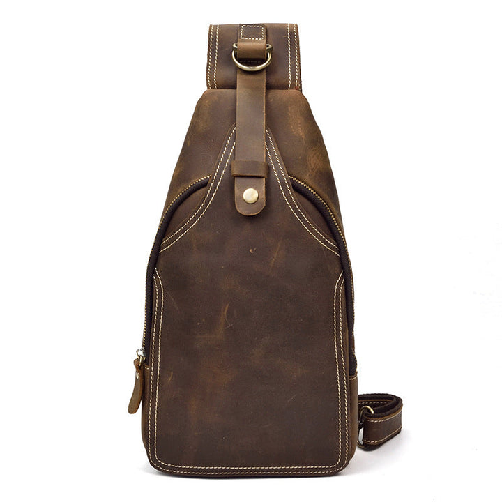 Borsa a Tracolla Uomo in Pelle Morbida Stile Adventure - Vesarelli