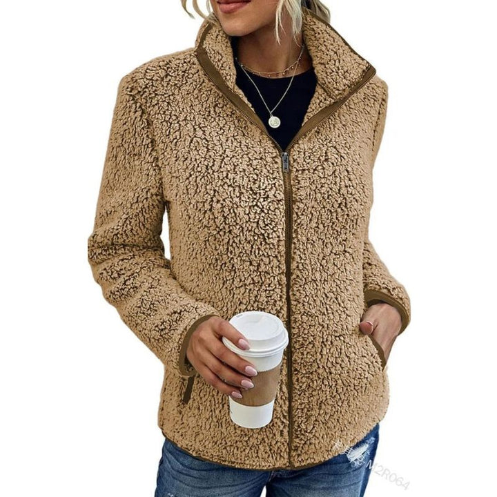 Giacca Donna in Pile Calda e Morbida Regular Fit