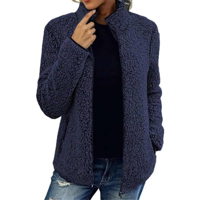 Giacca Donna in Pile Calda e Morbida Regular Fit