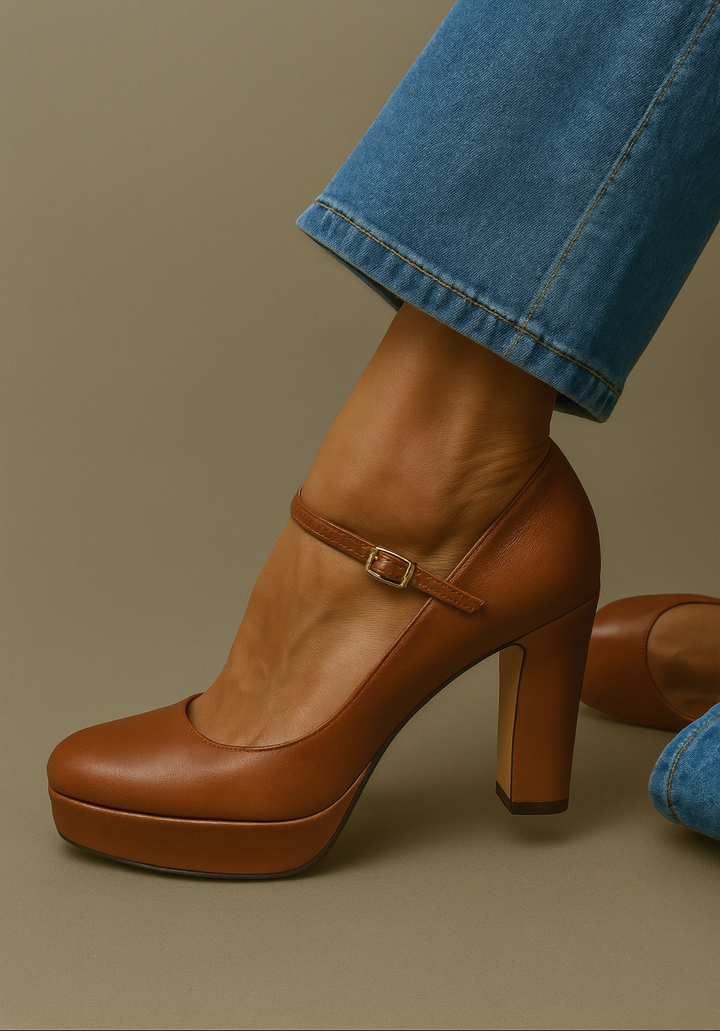 Tacchi Quotidiani Donna | Stabilità con Cinturino & Tacco a Blocco