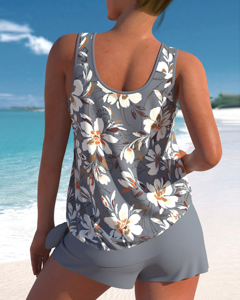 Talia | Tankini Donna Floreale con Pantaloncini da Bagno 2