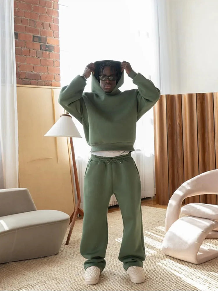 Tarex | Set Felpa Con Cappuccio Oversize E Jogger Da Uomo 10