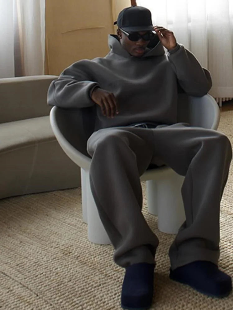 Tarex | Set Felpa Con Cappuccio Oversize E Jogger Da Uomo 13