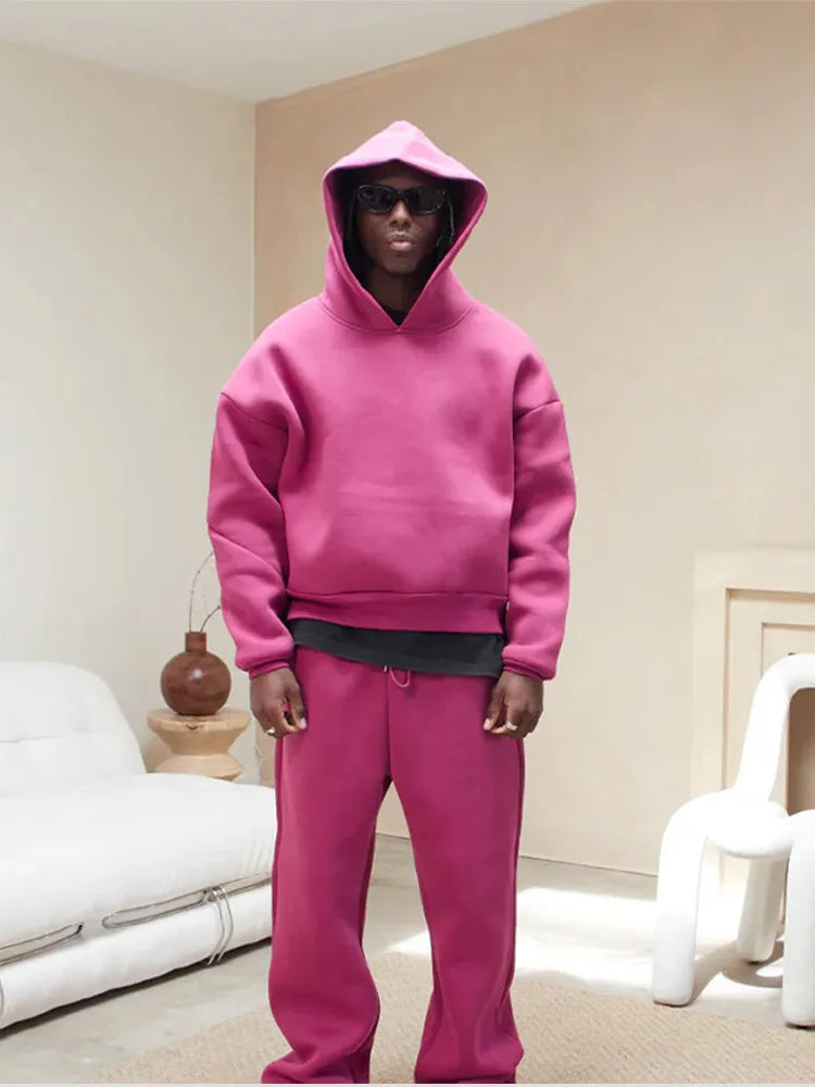 Tarex | Set Felpa Con Cappuccio Oversize E Jogger Da Uomo 14