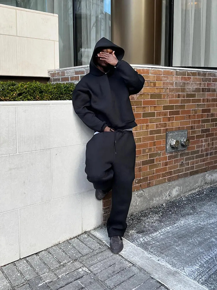 Tarex | Set Felpa Con Cappuccio Oversize E Jogger Da Uomo 3