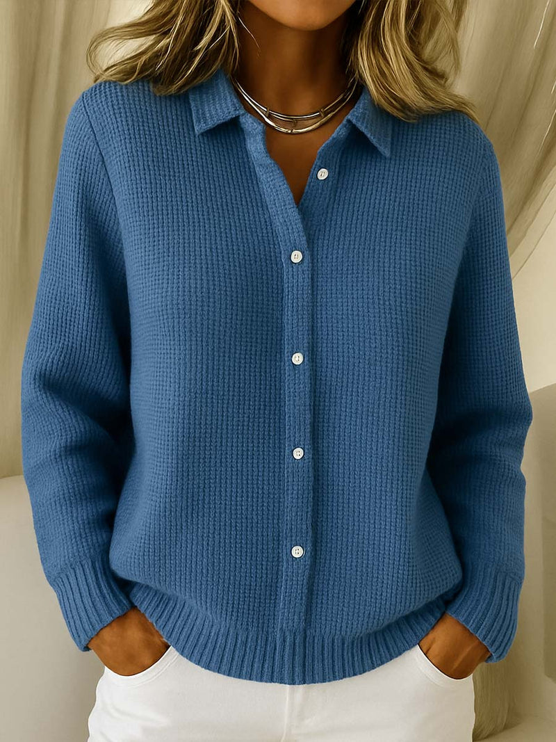 Tessa | Maglia Minimalista Accogliente Blu navy
