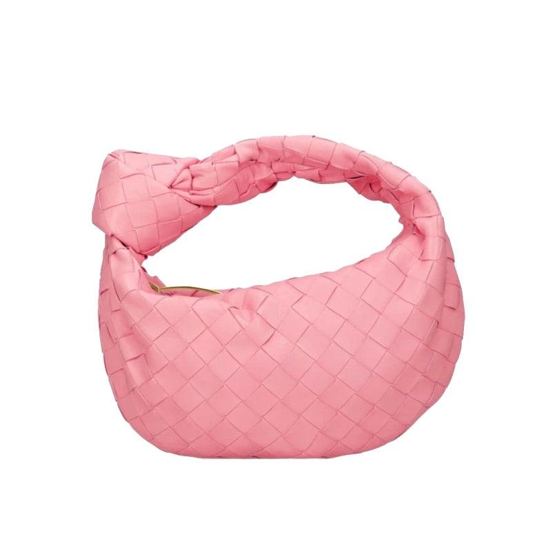 Borsa Donna Intrecciata con Manico Annodato Stile Trendy