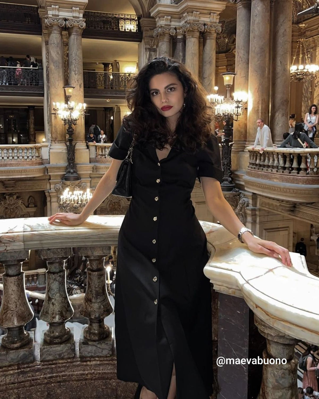 Abito Midi Donna Tunica Scollo a V Elegante Ufficio
