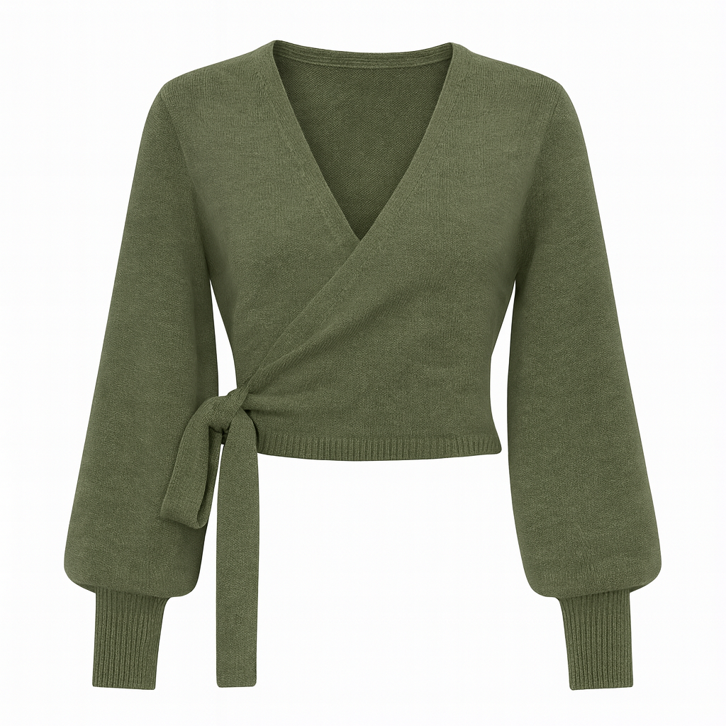 Blusa Donna in Maglia Stile Avvolgente Comoda Elegante - Vesarelli