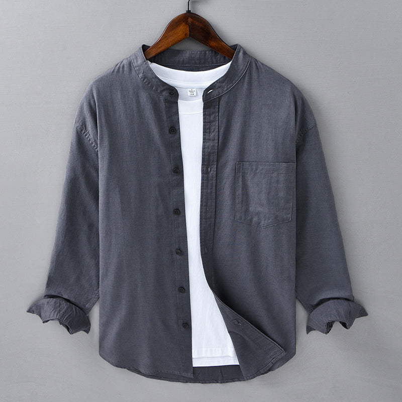 Camicia Uomo Casual in Lino Vestibilità Regular
