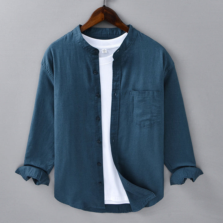 Camicia Uomo Casual in Lino Vestibilità Regular