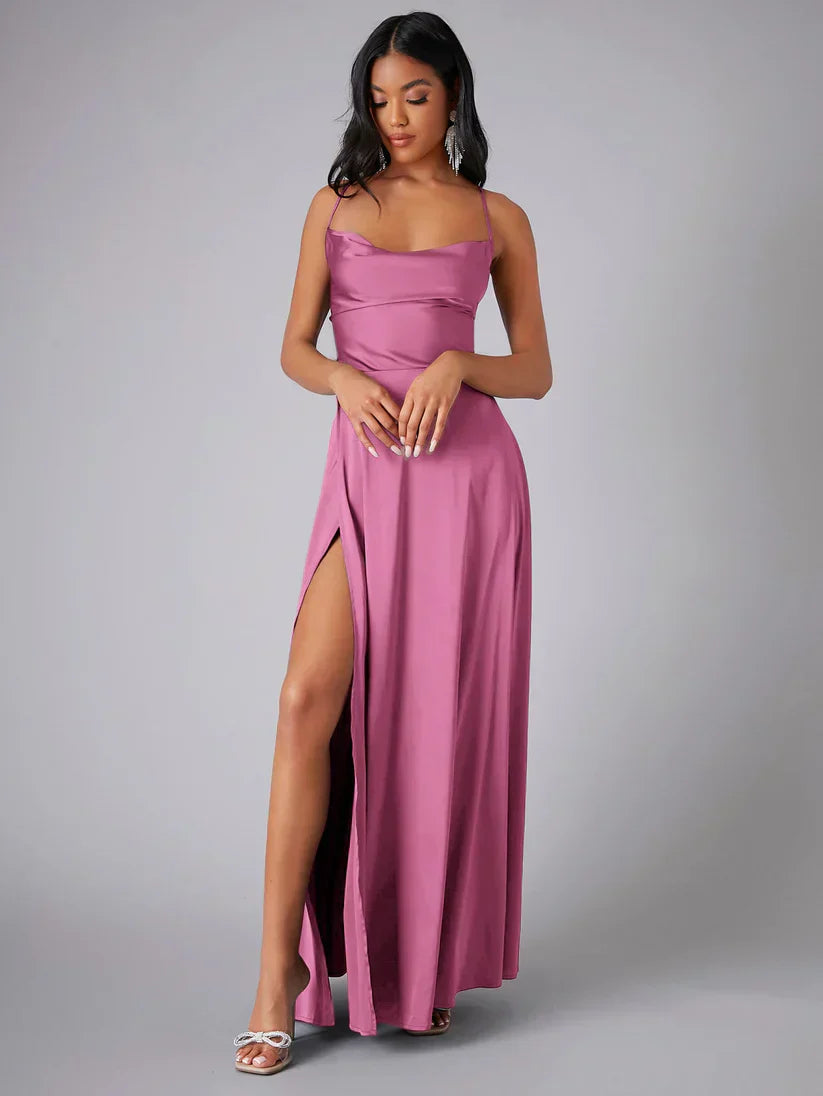 Tiziana – Abito Maxi Elegante Dalla Finitura Lucida E Raffinata 2