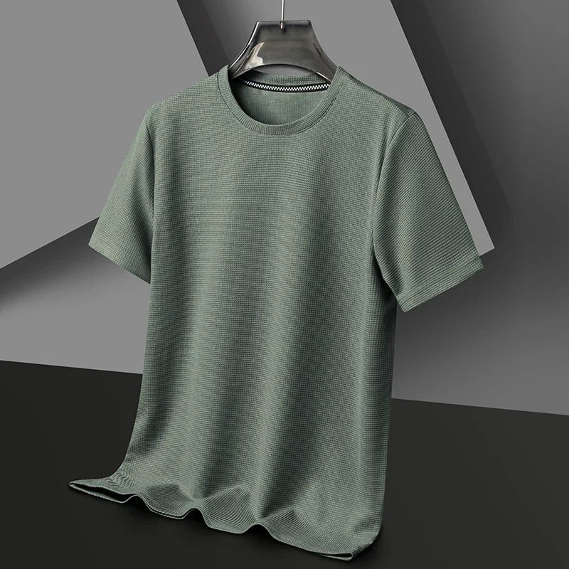 Tomas | Uomo T-Shirt Estiva in Cotone Waffle Girocollo 2